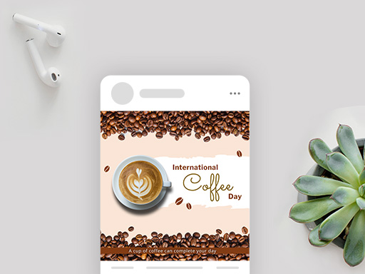 Coffee Day Square Post Templates